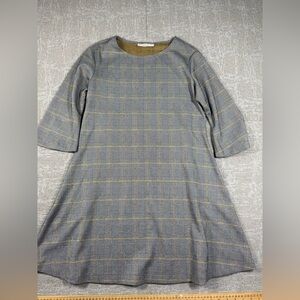 Bryan Walker Iris Carnaby Glen Plaid Shift Dress Womens Size M